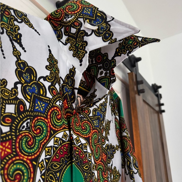 Colorful Patterned Button-Up Shirt - Picture 11 of 11